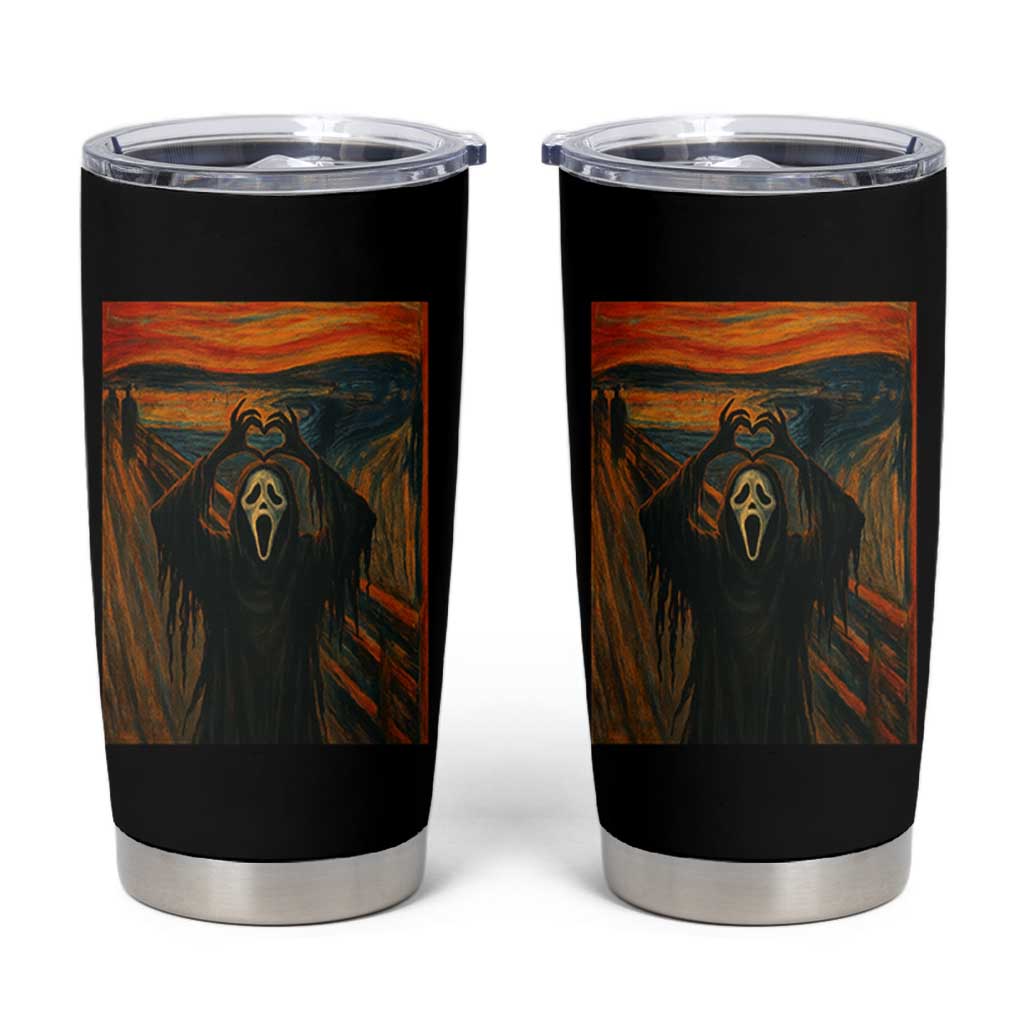 Ghost Heart Hands Tumbler Cup Scary Face Horror Halloween - Wonder Print Shop