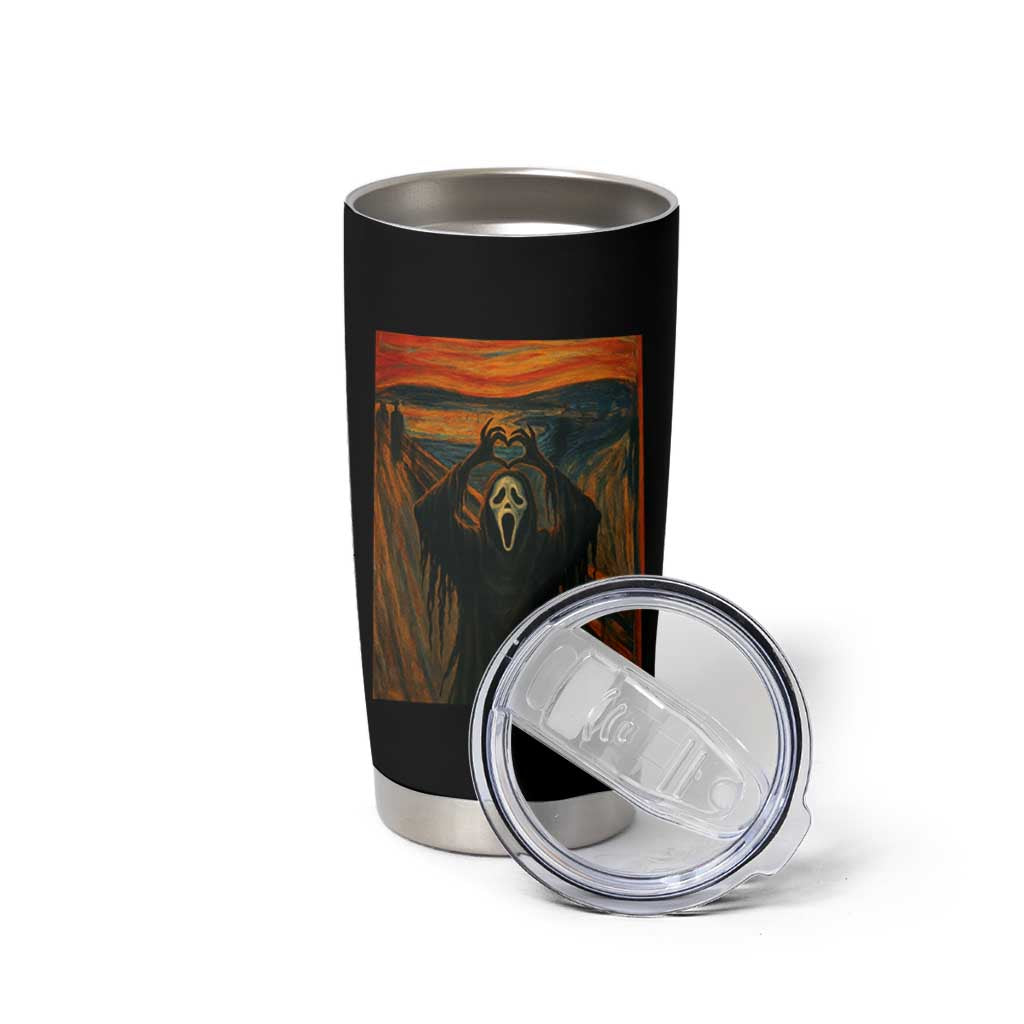 Ghost Heart Hands Tumbler Cup Scary Face Horror Halloween - Wonder Print Shop