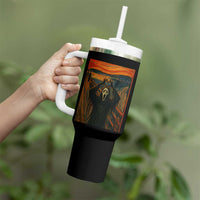 Ghost Heart Hands Tumbler With Handle Scary Face Horror Halloween - Wonder Print Shop