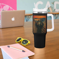 Ghost Heart Hands Tumbler With Handle Scary Face Horror Halloween - Wonder Print Shop