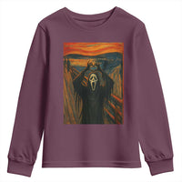 Ghost Heart Hands Youth Sweatshirt Scary Face Horror Halloween - Wonder Print Shop
