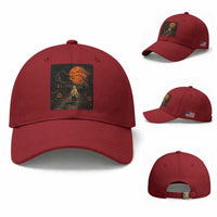 Halloween Spooky Ghost Biking Baseball Cap Vintage Ghost Riding Bicycle Gothic Moonlit Pumpkin Autumn Graphic