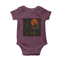 Wendigo Halloween Baby Onesie Vintage Deer Skull Spooky Night Graphic