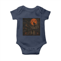 Wendigo Halloween Baby Onesie Vintage Deer Skull Spooky Night Graphic