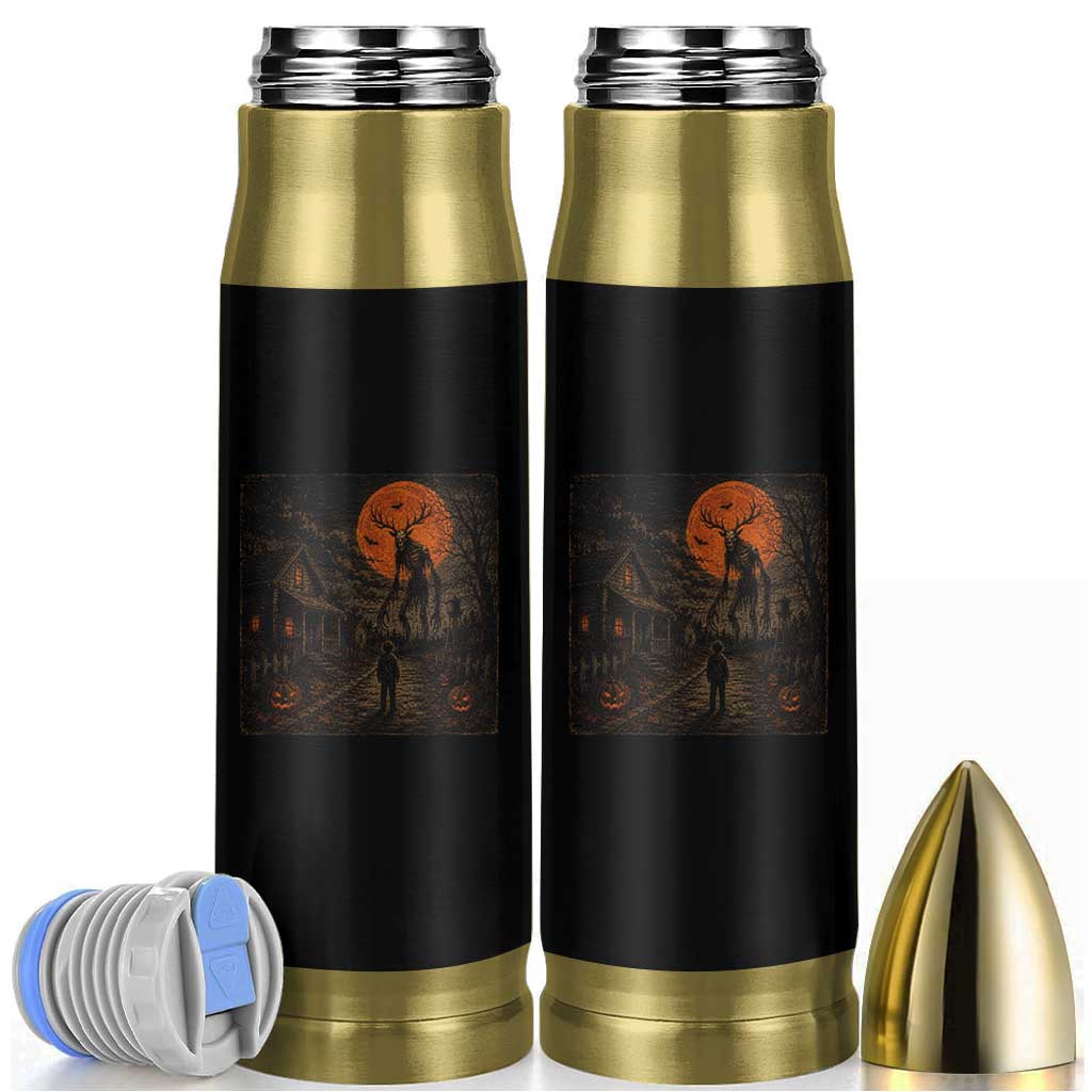 Wendigo Halloween Bullet Tumbler Vintage Deer Skull Spooky Night Graphic