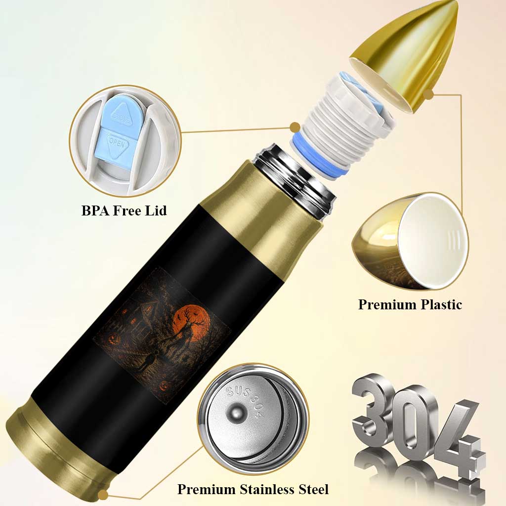 Wendigo Halloween Bullet Tumbler Vintage Deer Skull Spooky Night Graphic