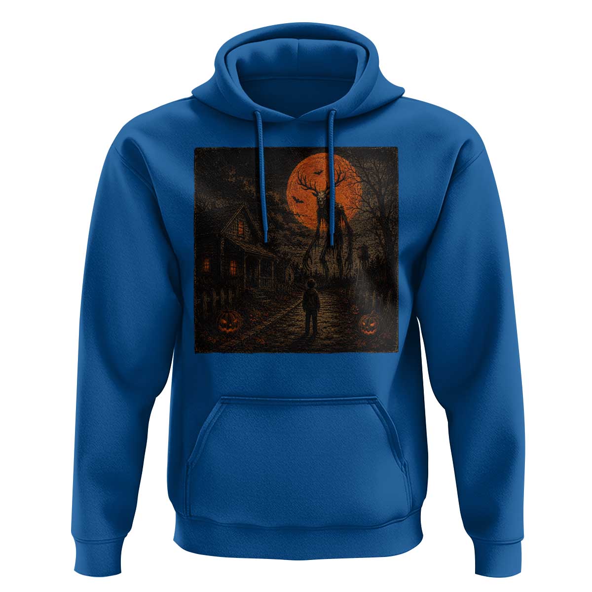 Wendigo Halloween Hoodie Vintage Deer Skull Spooky Night Graphic