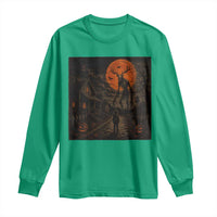 Wendigo Halloween Long Sleeve Shirt Vintage Deer Skull Spooky Night Graphic