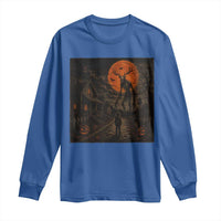 Wendigo Halloween Long Sleeve Shirt Vintage Deer Skull Spooky Night Graphic