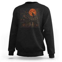 Wendigo Halloween Sweatshirt Vintage Deer Skull Spooky Night Graphic