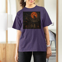 Wendigo Halloween T Shirt For Women Vintage Deer Skull Spooky Night Graphic