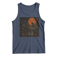 Wendigo Halloween Tank Top Vintage Deer Skull Spooky Night Graphic