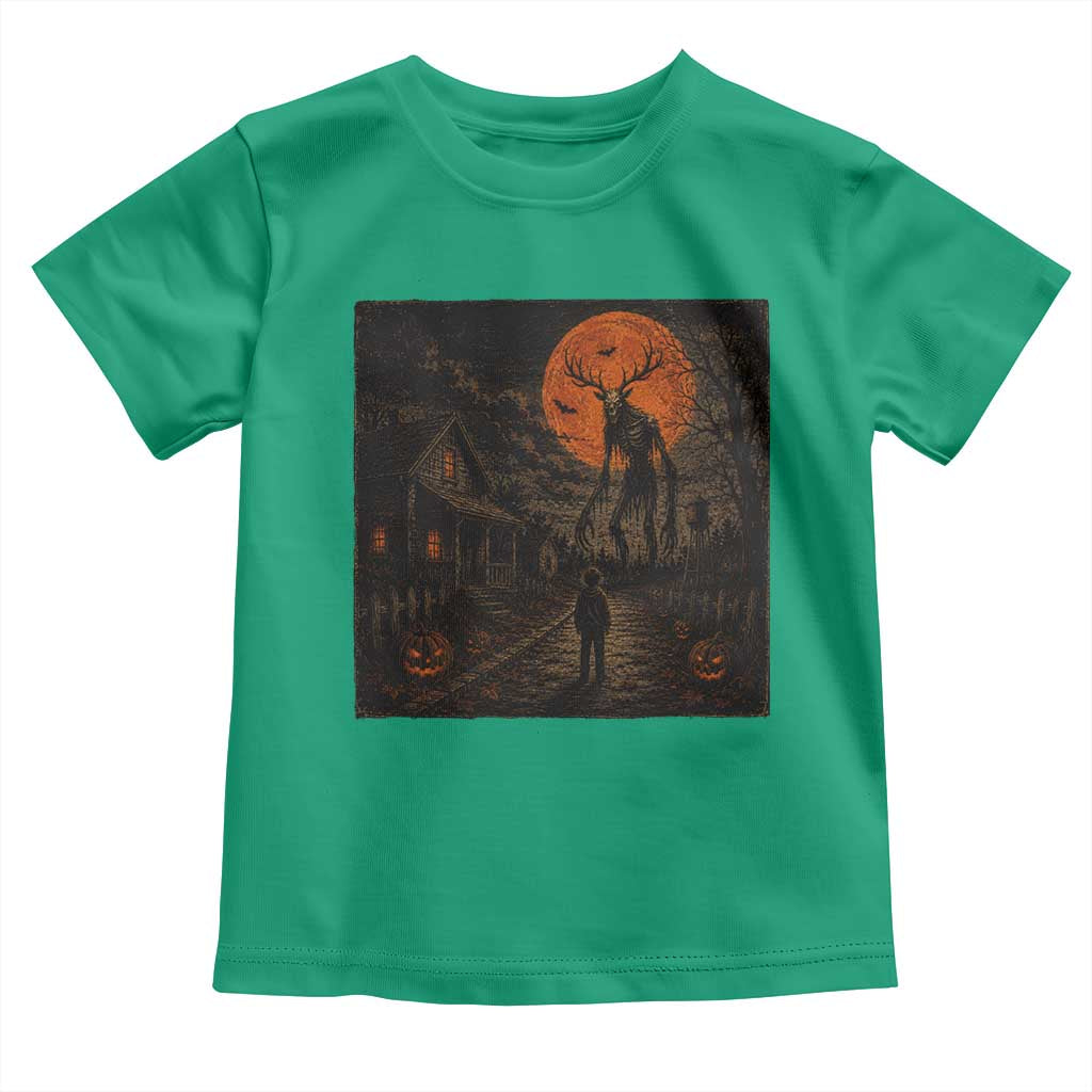 Wendigo Halloween Toddler T Shirt Vintage Deer Skull Spooky Night Graphic