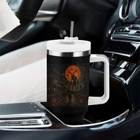 Wendigo Halloween Tumbler With Handle Vintage Deer Skull Spooky Night Graphic