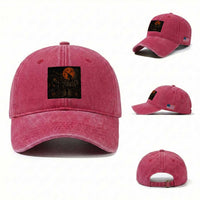 Wendigo Halloween Washed Cotton Baseball Cap Vintage Deer Skull Spooky Night Graphic