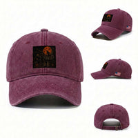 Wendigo Halloween Washed Cotton Baseball Cap Vintage Deer Skull Spooky Night Graphic