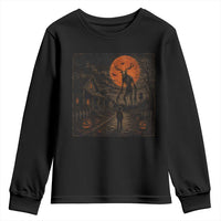 Wendigo Halloween Youth Sweatshirt Vintage Deer Skull Spooky Night Graphic