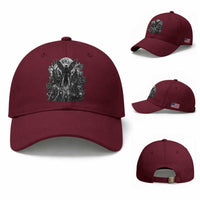 Cryptid Monsters Urban Legends Baseball Cap Vintage Dark Folklore Leave Before Dark Graphic
