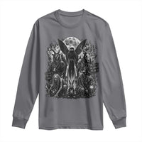 Cryptid Monsters Urban Legends Long Sleeve Shirt Vintage Dark Folklore Leave Before Dark Graphic