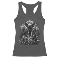 Cryptid Monsters Urban Legends Racerback Tank Top Vintage Dark Folklore Leave Before Dark Graphic