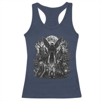 Cryptid Monsters Urban Legends Racerback Tank Top Vintage Dark Folklore Leave Before Dark Graphic
