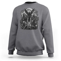 Cryptid Monsters Urban Legends Sweatshirt Vintage Dark Folklore Leave Before Dark Graphic