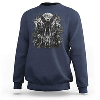 Cryptid Monsters Urban Legends Sweatshirt Vintage Dark Folklore Leave Before Dark Graphic