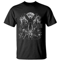 Cryptid Monsters Urban Legends T Shirt Vintage Dark Folklore Leave Before Dark Graphic