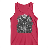Cryptid Monsters Urban Legends Tank Top Vintage Dark Folklore Leave Before Dark Graphic