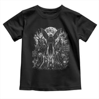 Cryptid Monsters Urban Legends Toddler T Shirt Vintage Dark Folklore Leave Before Dark Graphic