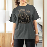 Wendigo Cryptid Monster T Shirt For Women Heavy Metal Dark Fantasy Horror Graphic