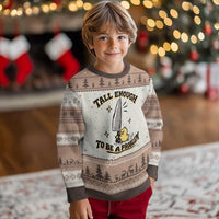 Tall Enough To Be A Problem Funny Duck Ugly Christmas Sweater With Giant Knife Meme Humor