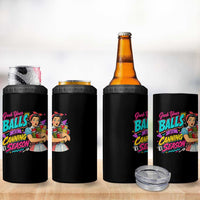 Grab Your Balls Its Canning Season Funny Food Preservation 4 in 1 Can Cooler Tumbler Retro Pop Art Graphic