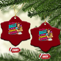 Grab Your Balls Its Canning Season Funny Food Preservation Ceramic Ornament Retro Pop Art Graphic