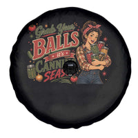 Grab Your Balls Its Canning Season Funny Food Preservation Spare Tire Cover Vintage Retro Country Girl Graphic