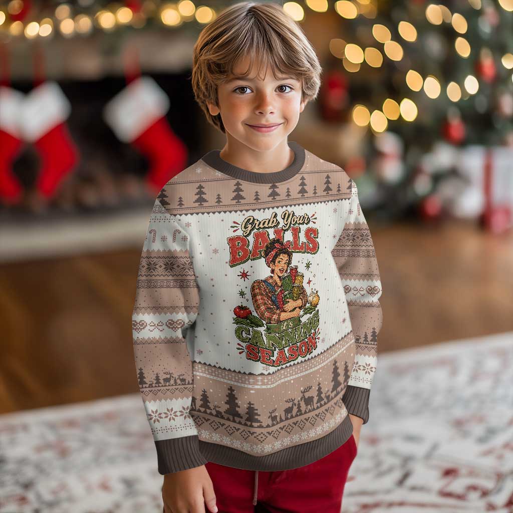 Grab Your Balls Its Canning Season Funny Food Preservation Ugly Christmas Sweater