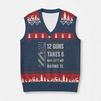 If I Had 12 Guns and The Government Math Second Amendment V-Neck Knit Sweater Vest