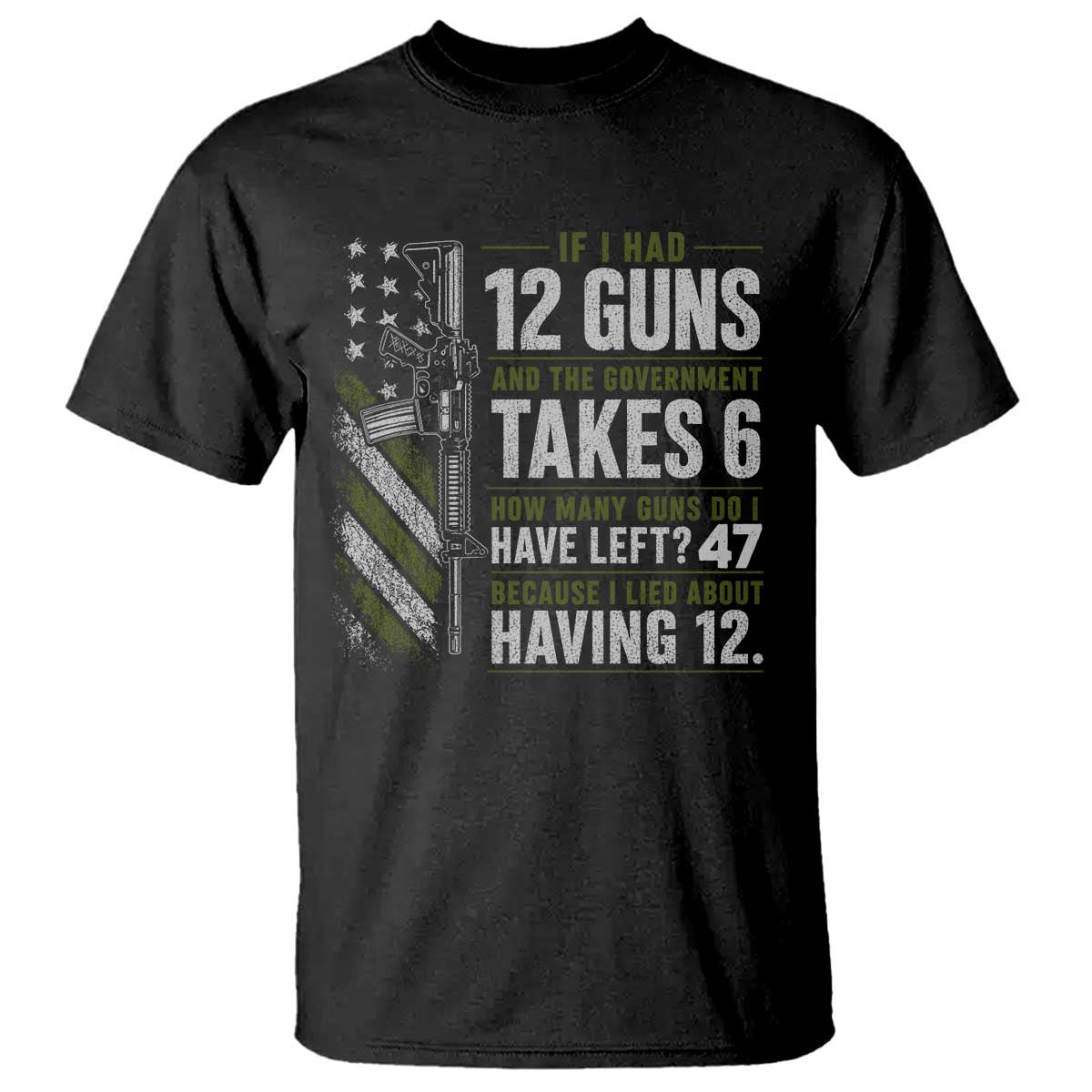 If I Had 12 Guns and The Government Math Second Amendment T Shirt