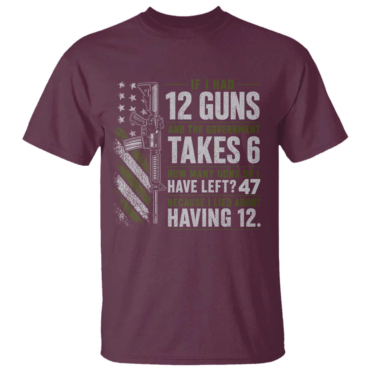 If I Had 12 Guns and The Government Math Second Amendment T Shirt