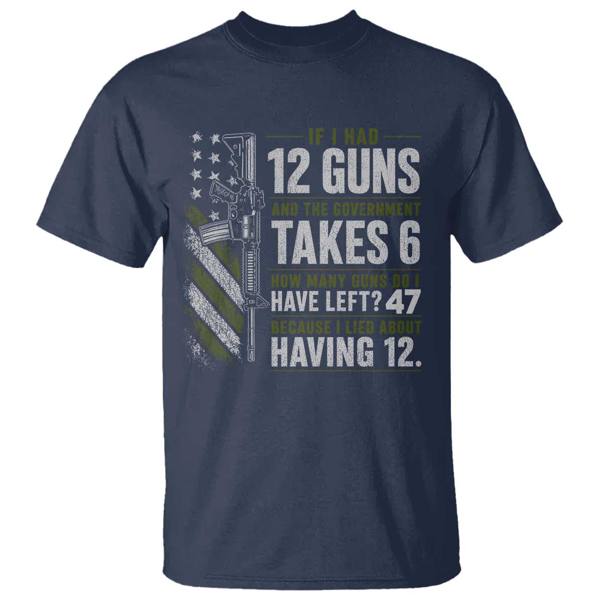 If I Had 12 Guns and The Government Math Second Amendment T Shirt