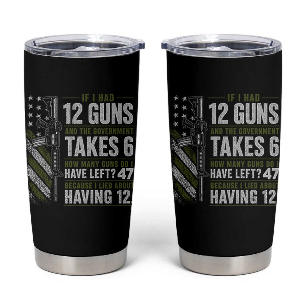 If I Had 12 Guns and The Government Math Second Amendment Tumbler Cup
