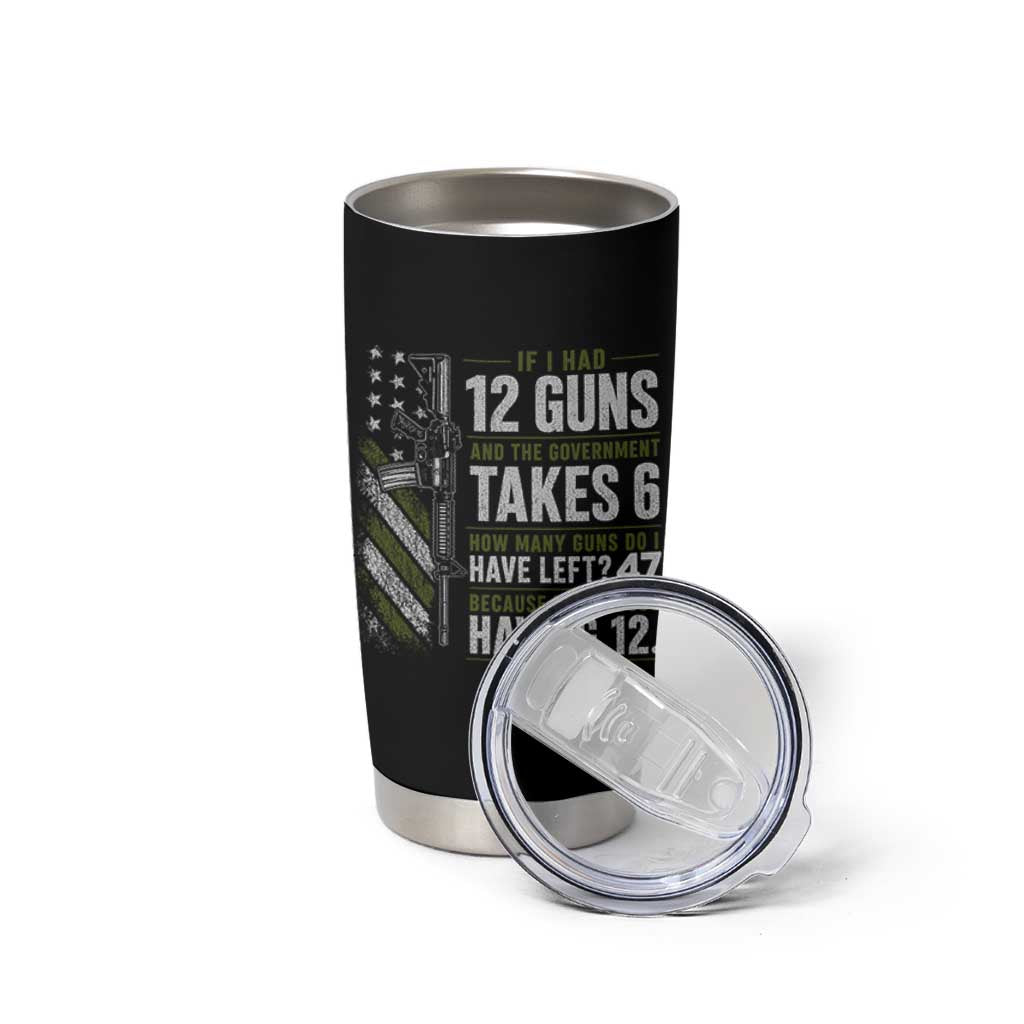 If I Had 12 Guns and The Government Math Second Amendment Tumbler Cup