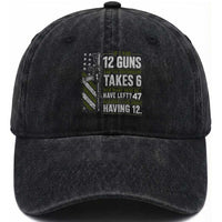 If I Had 12 Guns and The Government Math Second Amendment Washed Cotton Baseball Cap