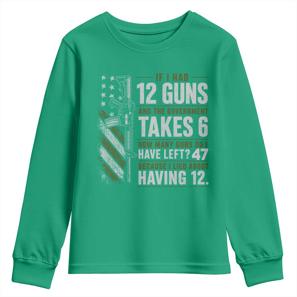 If I Had 12 Guns and The Government Math Second Amendment Youth Sweatshirt