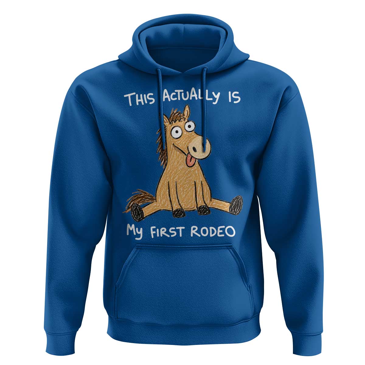 This Actually Is My First Rodeo Funny Silly Horse Hoodie 1st Birthday Meme