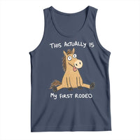 This Actually Is My First Rodeo Funny Silly Horse Tank Top 1st Birthday Meme