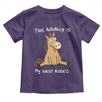 This Actually Is My First Rodeo Funny Silly Horse Toddler T Shirt 1st Birthday Meme