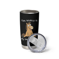 This Actually Is My First Rodeo Funny Silly Horse Tumbler Cup 1st Birthday Meme