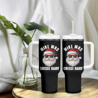 Funny Santa Jokes Tumbler With Handle Mike Who Chesse Hairy Inappropriate Adult Humor Christmas - Wonder Print Shop