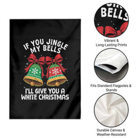 Jingle Bell Christmas Garden Flag Funny Naughty White Elephant Gag Gift Exchange - Wonder Print Shop
